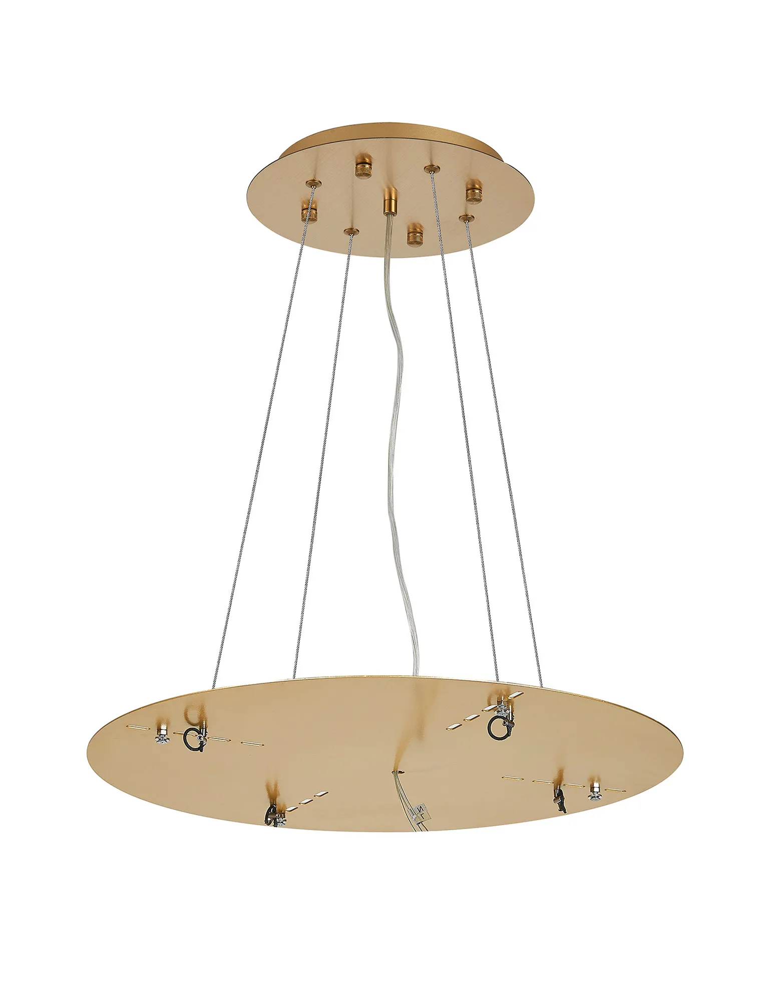 D0926BR  Lowan 49cm, 3m Brass/Painted Brass, Suspension Plate c/w Power Cable To Lower Flush Fittings, Max Load 20kg (ONLY TESTED FOR OUR PRODUCTS)